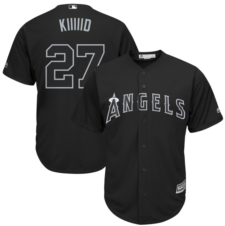 Angels of Anaheim #27 Mike Trout Black 