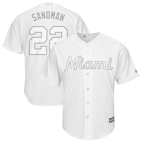 marlins #22 Sandy Alcantara White 