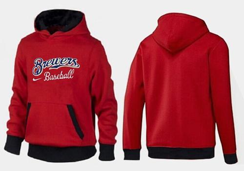 Milwaukee Brewers Pullover Hoodie Red & Black