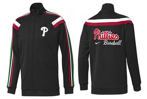 MLB Philadelphia Phillies Zip Jacket Black_1