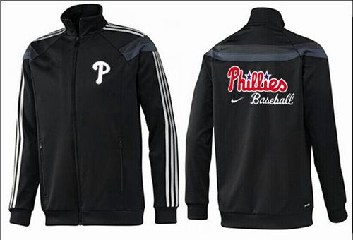 MLB Philadelphia Phillies Zip Jacket Black_2