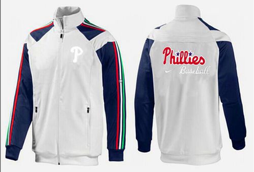 MLB Philadelphia Phillies Zip Jacket White_1