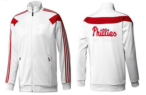 MLB Philadelphia Phillies Zip Jacket White_2