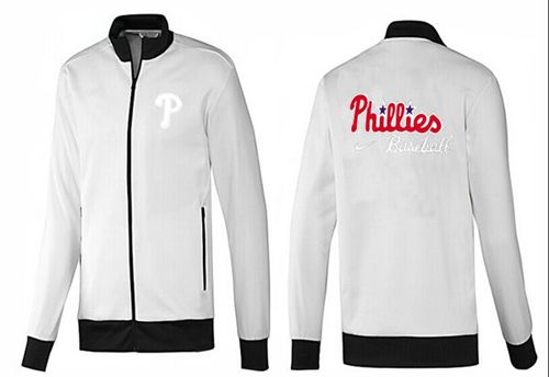 MLB Philadelphia Phillies Zip Jacket White_3