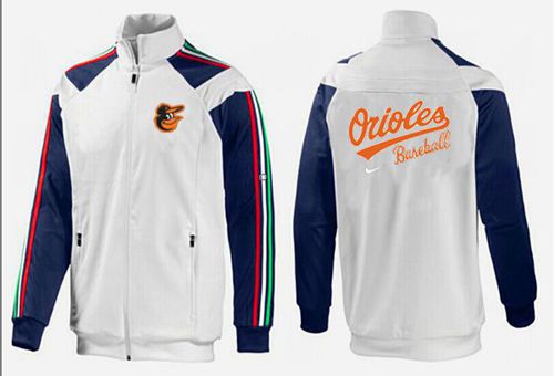 MLB Baltimore Orioles Zip Jacket White_1