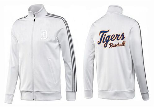 MLB Detroit Tigers Zip Jacket White_2