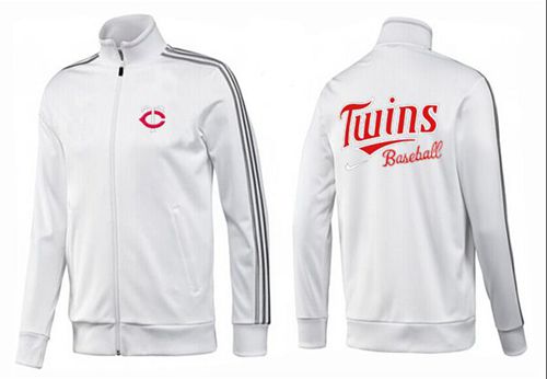 MLB Minnesota Twins Zip Jacket White_1