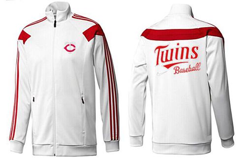 MLB Minnesota Twins Zip Jacket White_2