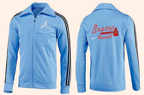 MLB Atlanta Braves Zip Jacket Light Blue