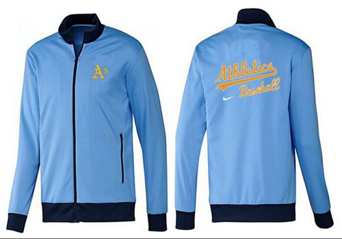 MLB Oakland Athletics Zip Jacket Light Blue_1