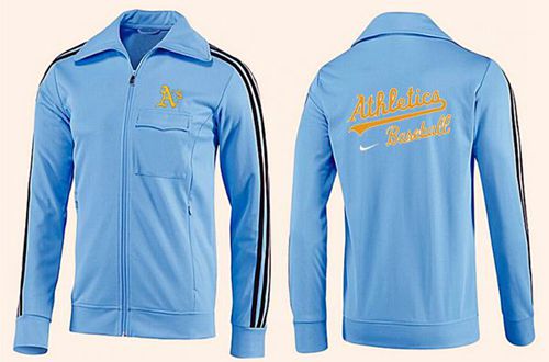 MLB Oakland Athletics Zip Jacket Light Blue_2