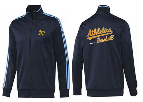 MLB Oakland Athletics Zip Jacket Dark Blue_2