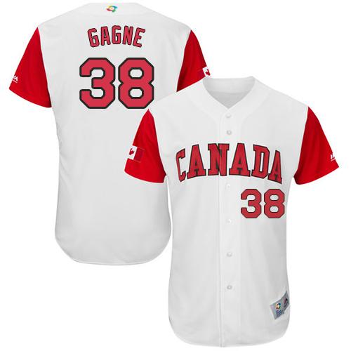 Team Canada #38 Eric Gagne White 2017 World MLB Classic Authentic Stitched MLB Jersey