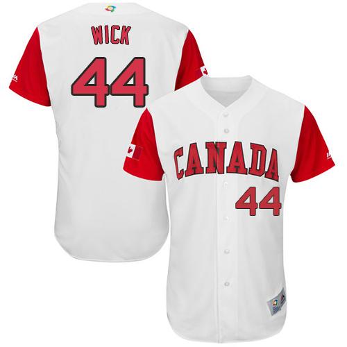 Team Canada #44 Rowan Wick White 2017 World MLB Classic Authentic Stitched MLB Jersey