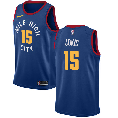 Nike Nuggets #15 Nikola Jokic Blue NBA Swingman Statement Edition Jersey