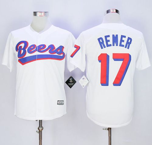 Beers Movie #17 Doug Remer White Stitched Baseball Jersey