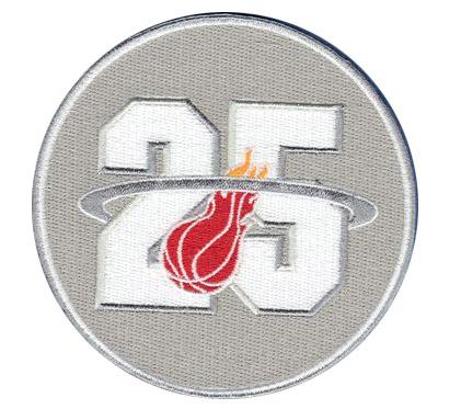 Stitched NBA Miami Heats 25TH Jersey Patch