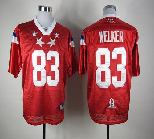 Patriots #83 Wes Welker Red 2012 Pro Bowl Stitched NFL Jersey