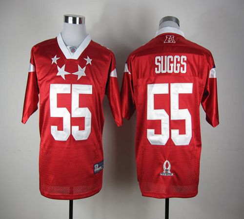 Ravens #55 Terrell Suggs Red 2012 Pro Bowl Stitched NFL Jersey