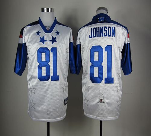 Lions #81 Calvin Johnson White 2012 Pro Bowl Stitched NFL Jersey