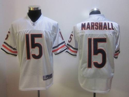 Bears #15 Brandon Marshall White Stitched NFL Jersey