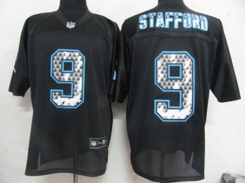 Sideline Black United Lions #9 Matthew Stafford Black Stitched NFL Jersey