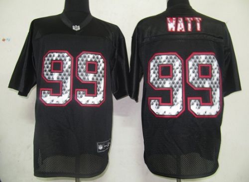 Sideline Black United Texans #99 J.J.Watt Black Stitched NFL Jersey