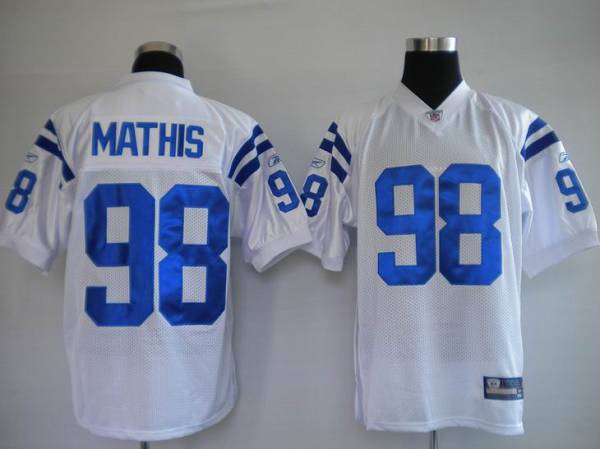 Colts #98 Robert Mathis White Stitched NFL Jersey