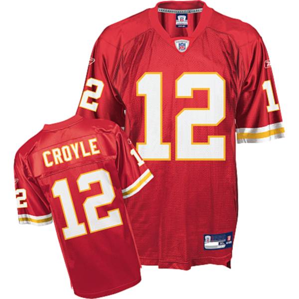 Chiefs #12 Brodie Croyle Red Stitched NFL Jersey