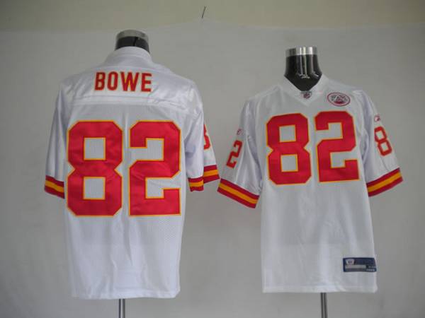 Chiefs #82 Dwayne Bowe White With AFL 50 Anniversary Patch Stitched NFL Jersey