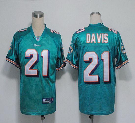 Dolphins #21 Vontae Davis Green Stitched NFL Jersey