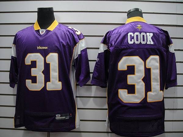 Vikings #31 Chris Cook Purple Stitched NFL Jersey