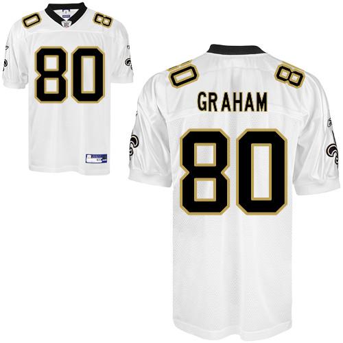 Saints #80 Jimmy Graham White Stitched NFL Jersey