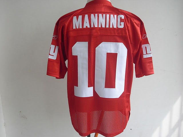 Giants #10 Eli Manning Red QB Practice Stitched NFL Jersey