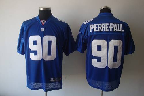 Giants #90 Jason Pierre-Paul Blue Stitched NFL Jersey