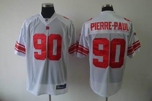 Giants #90 Jason Pierre-Paul White Stitched NFL Jersey