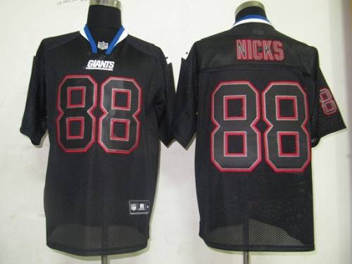 Giants #88 Hakeem Nicks Lights Out Black Stitched NFL Jersey