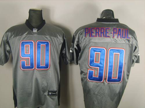 Giants #90 Jason Pierre-Paul Grey Shadow Stitched NFL Jersey