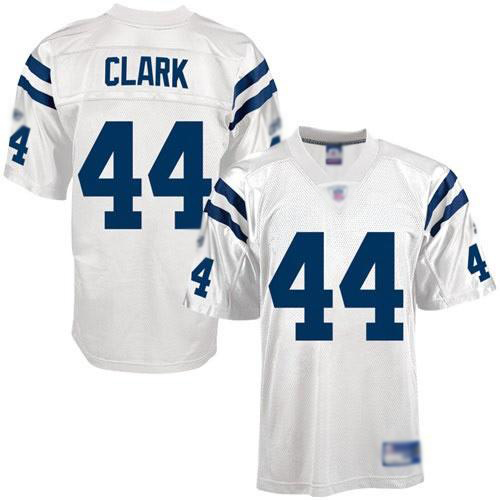 Colts #44 Dallas Clark White Stitched NFL Jersey