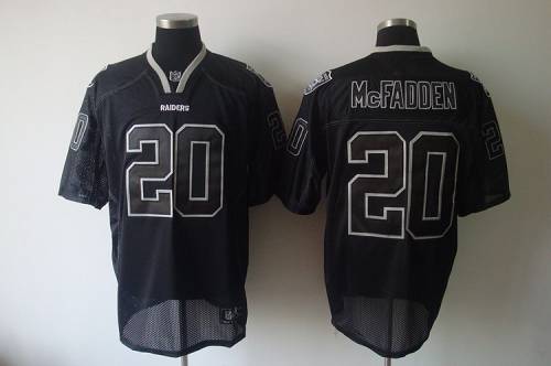 Raiders #20 Darren McFadden Lights Out Black Stitched NFL Jersey