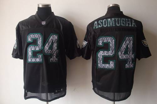 Sideline Black United Eagles #24 Nnamdi Asomugha Black Stitched NFL Jersey