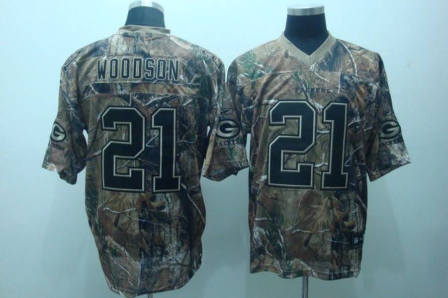 Packers #21 Charles Woodson Camouflage Realtree Embroidered NFL Jersey