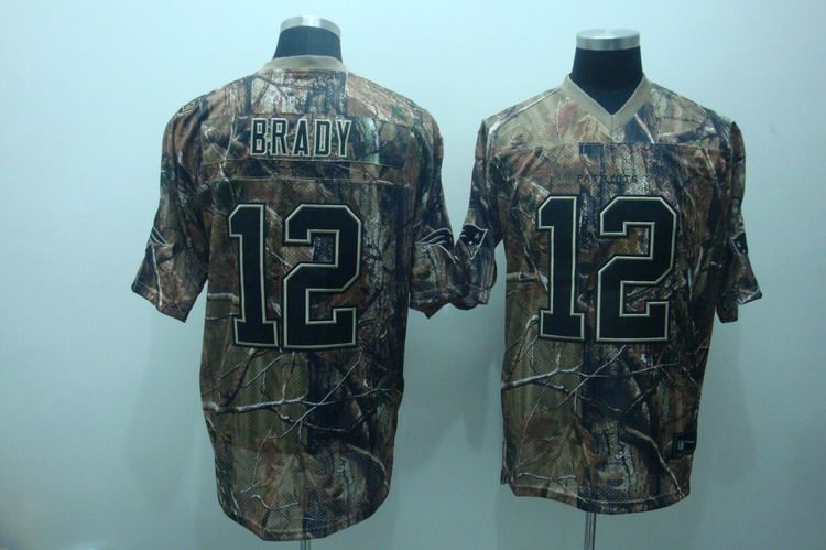 Patriots #12 Tom Brady Camouflage Realtree Embroidered NFL Jersey