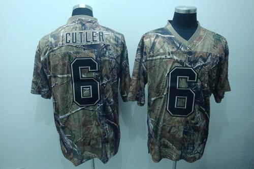 Bears #6 Jay Cutler Camouflage Realtree Embroidered NFL Jersey