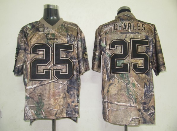 Chiefs #25 Jamaal Charles Camouflage Realtree Embroidered NFL Jersey