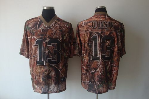 Bills #13 Steve Johnson Camouflage Realtree Embroidered NFL Jersey