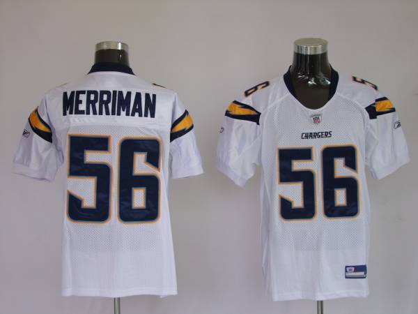 Chargers Shawne Merriman #56 Stitched White NFL Jersey