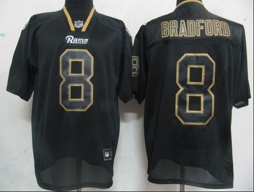 Rams #8 Sam Bradford Lights Out Black Stitched NFL Jersey