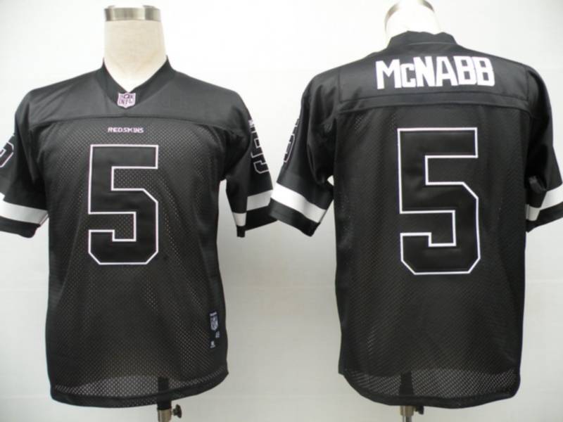 Washington Commanders #5 Donovan McNabb Black Shadow Stitched NFL Jersey