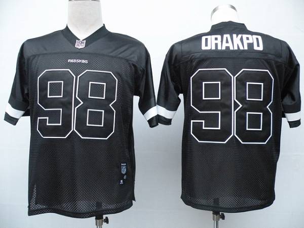 Washington Commanders #98 Brian Orakpo Black Shadow Stitched NFL Jersey